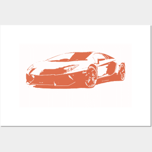 Lamborghini Aventador Chartreuse Posters and Art